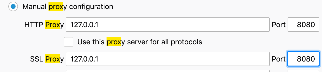 Proxy Settings Firefox